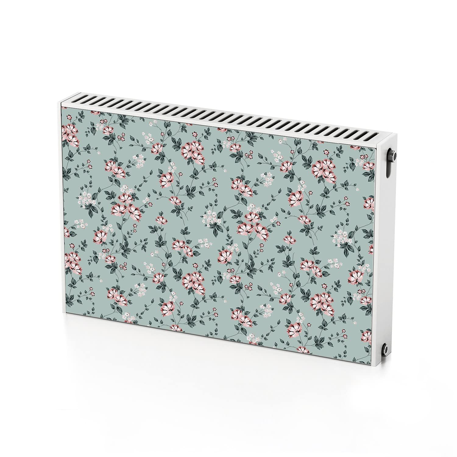 Aimant Décoration Radiateur Chauffage 90x60 cm Tapis Magnétique à Motif Fleurs Vintage
