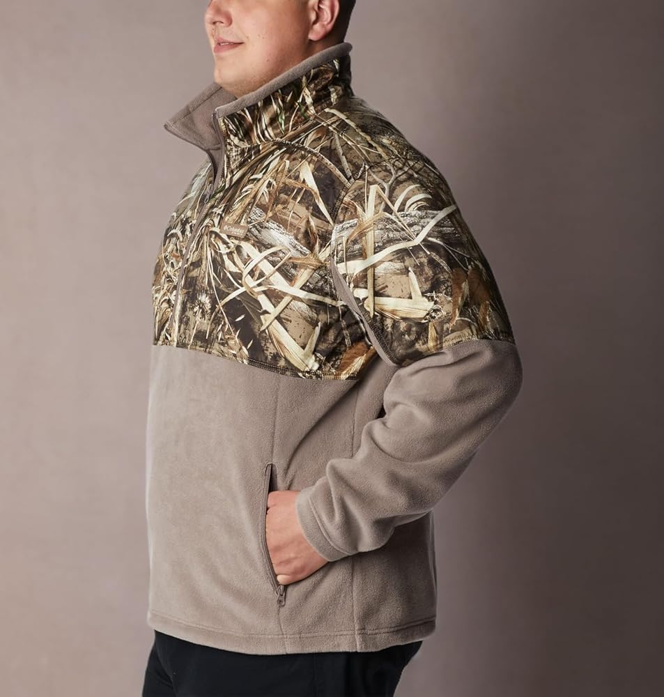 Columbia Men's PHG Fleece Overlay 1/4 Zip, Iron/Rt Max5