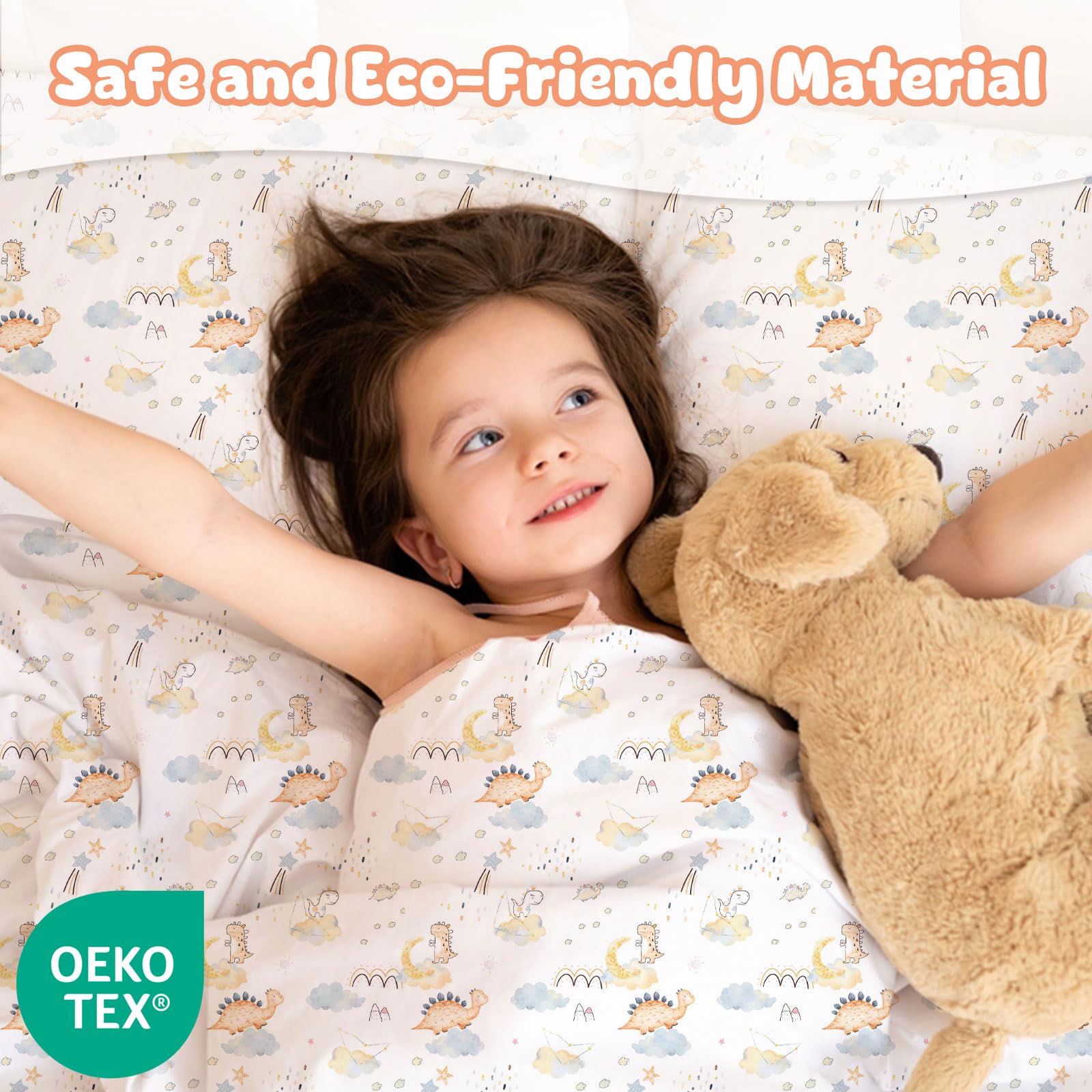LONAVA Juego de sábanas para niños de tamaño individual, 3 piezas, sin arrugas, juego de sábanas y fundas de almohada Oeko-TEX, microfibra suave y sedosa, transpirable y elástico, bolsillos de 15