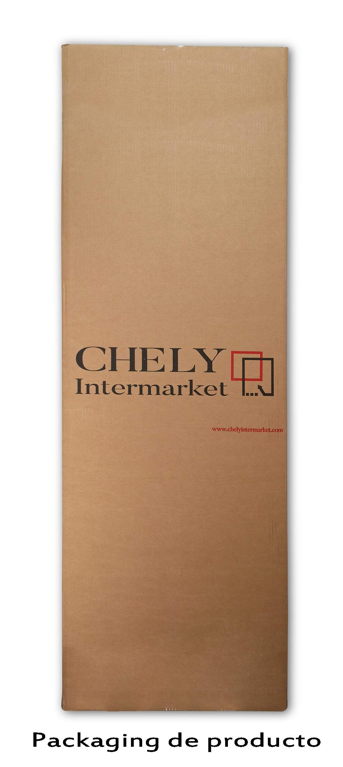 CHELY INTERMARKET MOD144 Espejo Pared Cuerpo Entero Decorativo Estilo Clásico para Salón Dormitorio Elegante Marco Relieve Blanco Plata 35x140 cm Incluye Kit Colgar Fabricado España