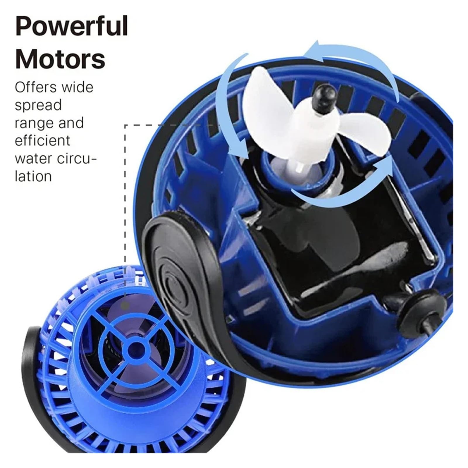 Bomba de Potencia de circulación Sumergible for Acuario, generador de Olas de 220V, 6-26W, con Base de succión magnética, Flujo Ajustable, Tanque de Peces Marinos(JVP-231)