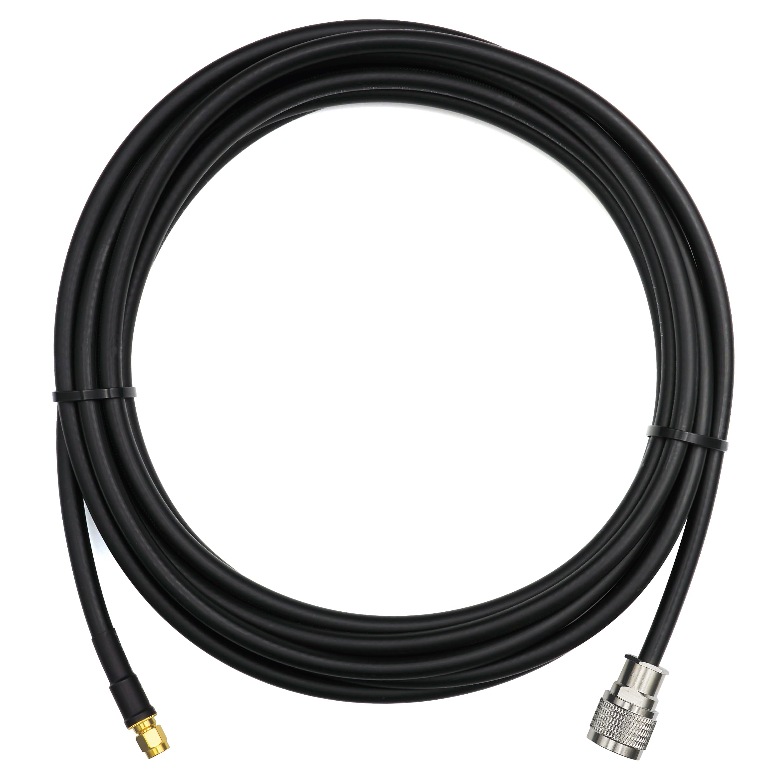 RP-SMA 15m Rallonge Antenne WiFi Cable Coaxial RPSMA Mâle à N Male Câble Extension Ø7.5mm à Faible Perte 5D-FB 50 Ohm pour Routeur WiFi Caméra IP Carte Réseau sans Fil Mini PC PCIE