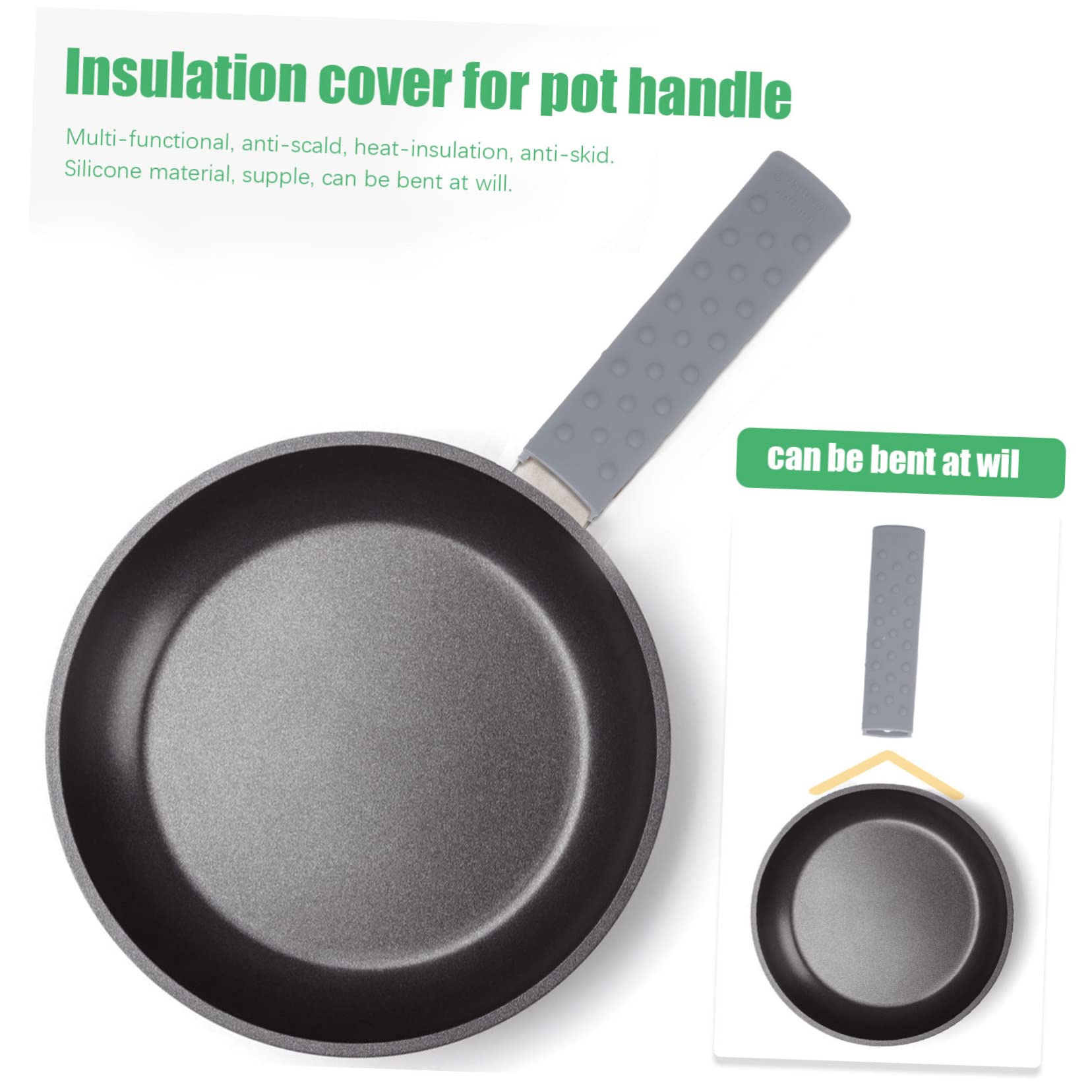 HURRISE Manchon De Poignée De Casserole Antidérapant Couvercle De