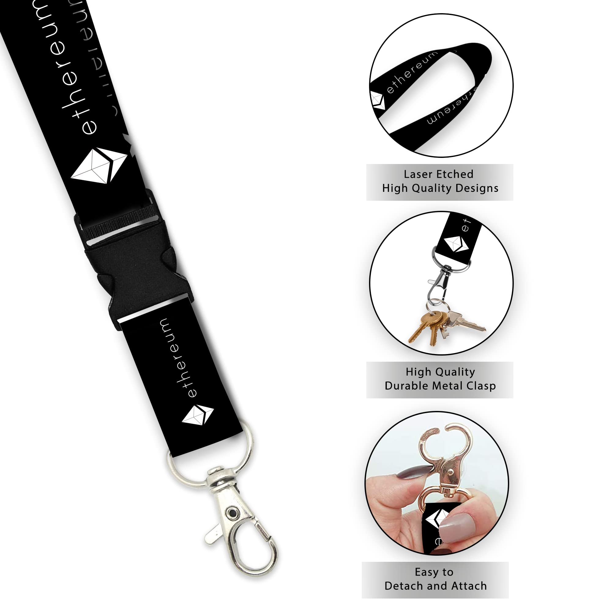 Ethereum Coin Lanyard Cryptocurrency Bitcoin Blockchain Digital Asset  Ledger Badge Holder for Keys : Buy Online at Best Price in KSA - Souq is  now Amazon.sa: Office Products