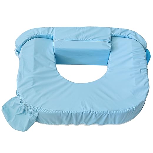 My Brest Friend 0027 - Twin Almohada de Lactancia, Rayas Blancas Azules