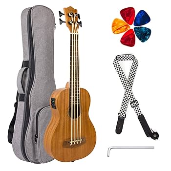 ウクレレベース エレアコ kmise 動作確認済 Bass Ukulele,Kmise 30 Inch Electric Acoustic Bass Ukelele