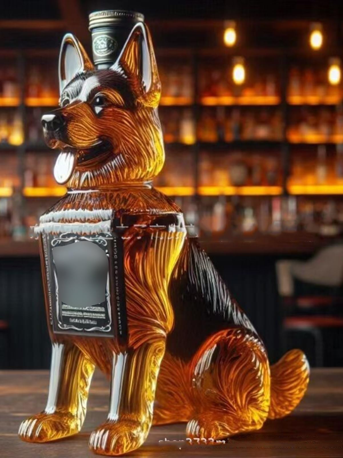 BCJMKDX Decanter, 300ML, Animal Craft Bottles Liquor Decanters, Canine Whiskeys Statue, Gift For Lovers(B)