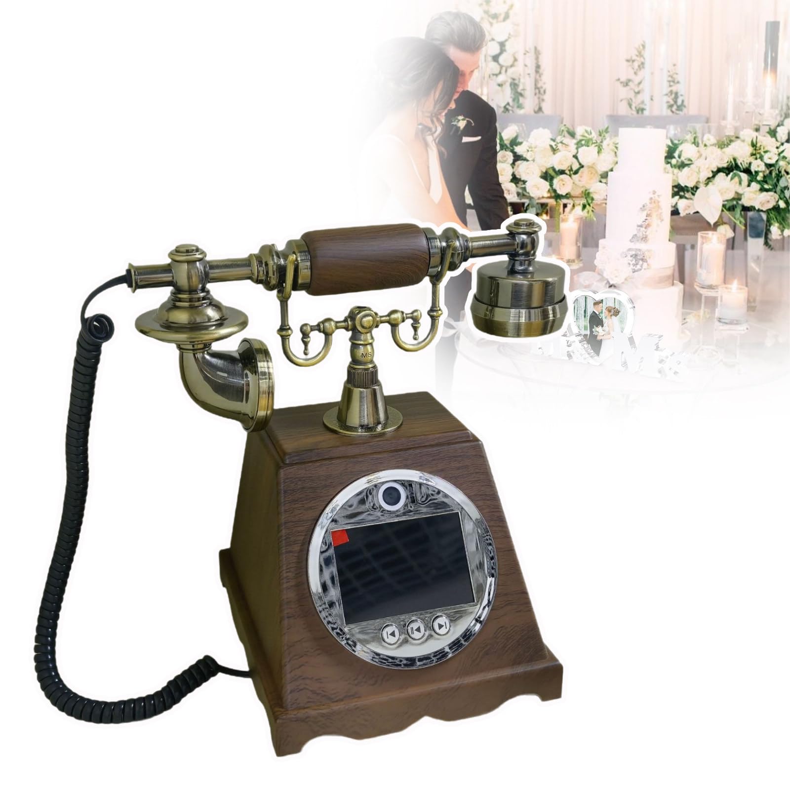 WIANQIAN Video Phone Guestbook, Video Audio Guest Book Phone B