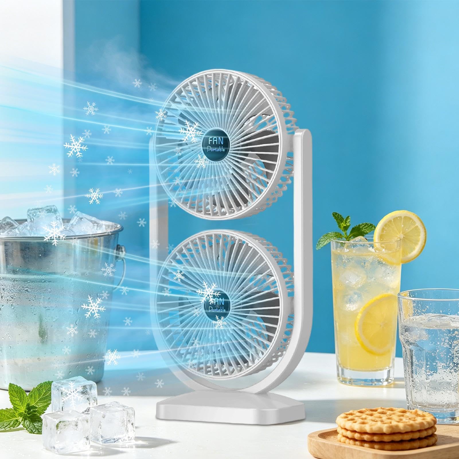 ventilatore da tavolo ricaricabile portatile portatile silenzioso ventilatore foRotation