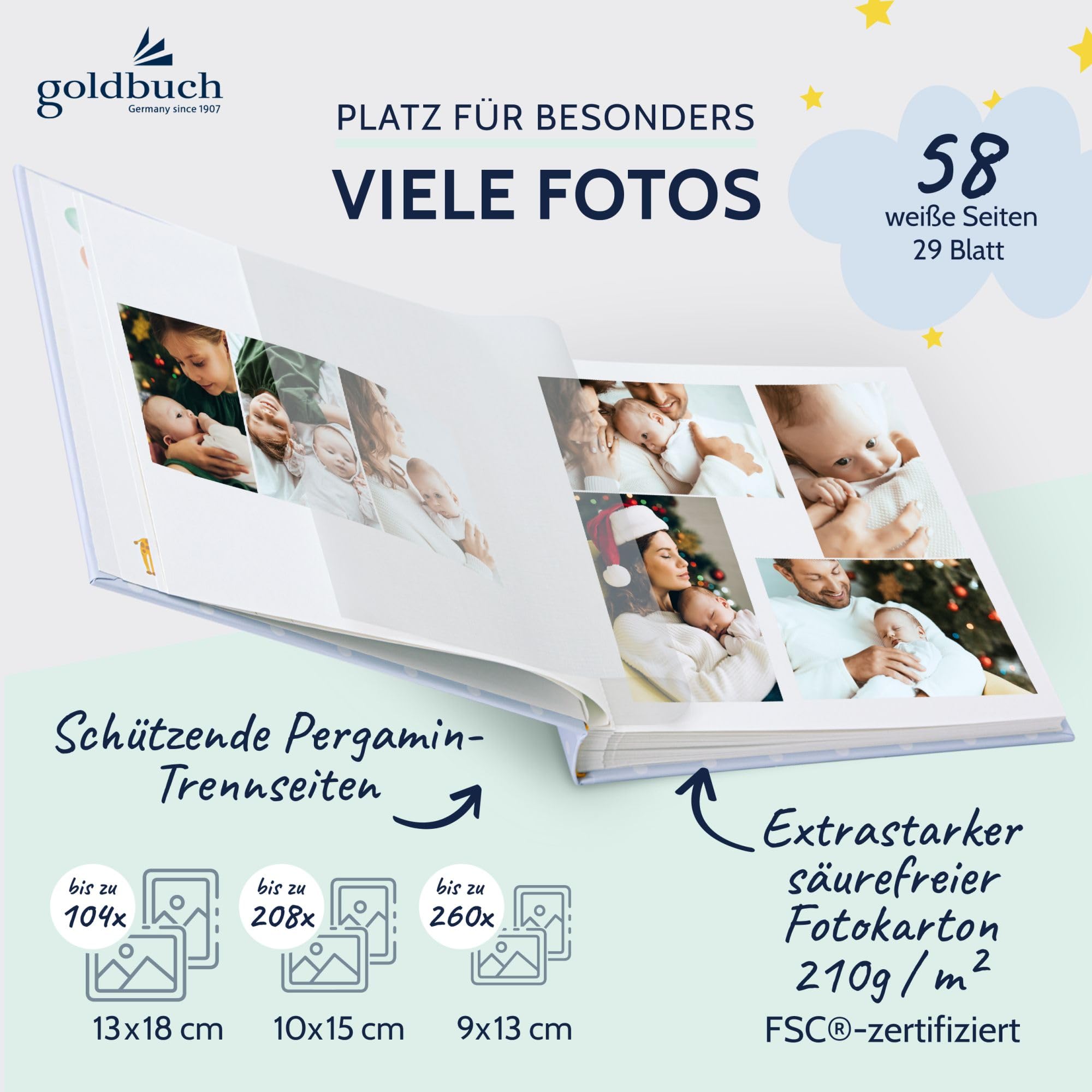 goldbuch 15 403 Baby Album Balloon Party, Baby Book 30 x 31 x 4 cm - Image 4