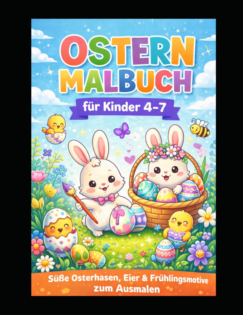 Ostern Malbuch für Kinder 4-7: Süße Osterhasen, Eier & Frühlingsmotive zum Ausmalen: Ostern Malbuch für Kinder 4-7: Süße Osterhasen, Eier & Frühlingsmotive zum Ausmalen