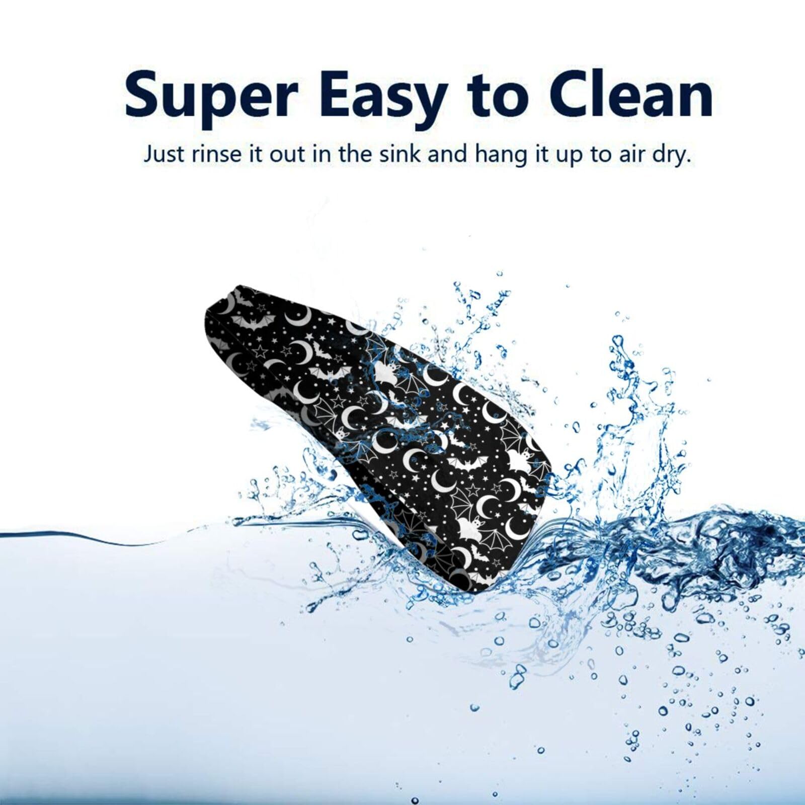 Gothic Goth Bat Headbands Stars Moon Sweatband Fashion Summer Hair Bands for Tennis,Basketball,Running,Gym,Working Out: One Size Gothic-1