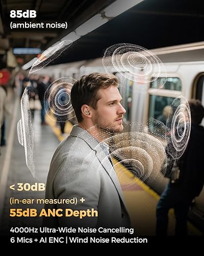 Miniatura 6 de SoundPEATS H3 Auriculares inalámbricos Bluetooth de alta resolución con LDAC, aptX sin pérdida, unidades triples (1DD+2BA), cancelación activa de