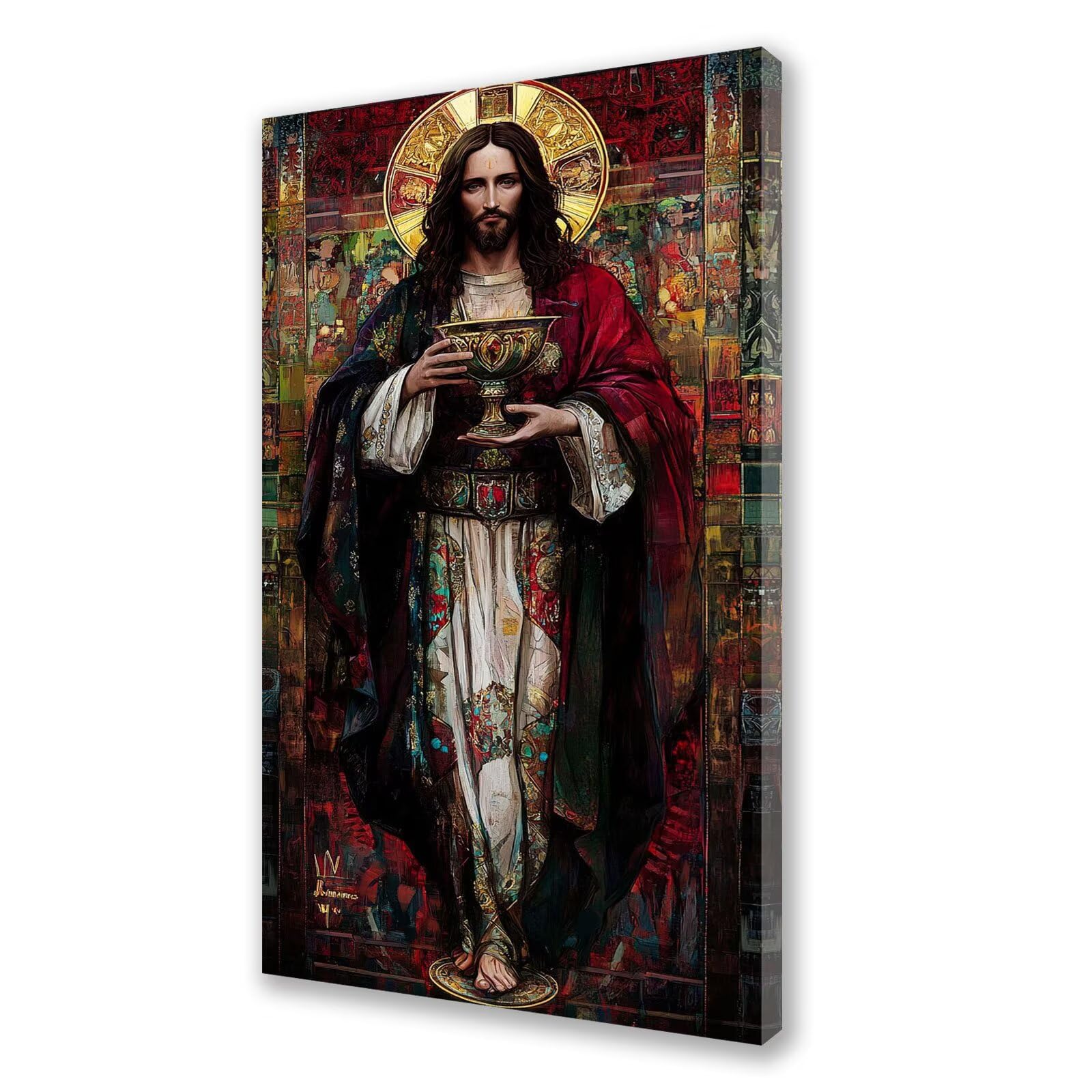 Religion Malen Nach Zahlen Erwachsene Groß 90x180 cm,Malen Nach Zahlen Jesus,Kreativ Set für Erwachsene,DIY Handgemalt Ölgemälde Leinwand Kit mit Pinseln Acrylfarben,Home Dekor Frauen Geschenk L165