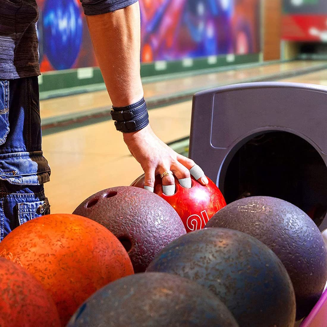 Lukasz 160 PièCes Bande de Pouce de Bowling Bande de Doigt de Bowling Bande de Protection de Bowling Patch ÉLastique Blanc Accessoires de Bowling