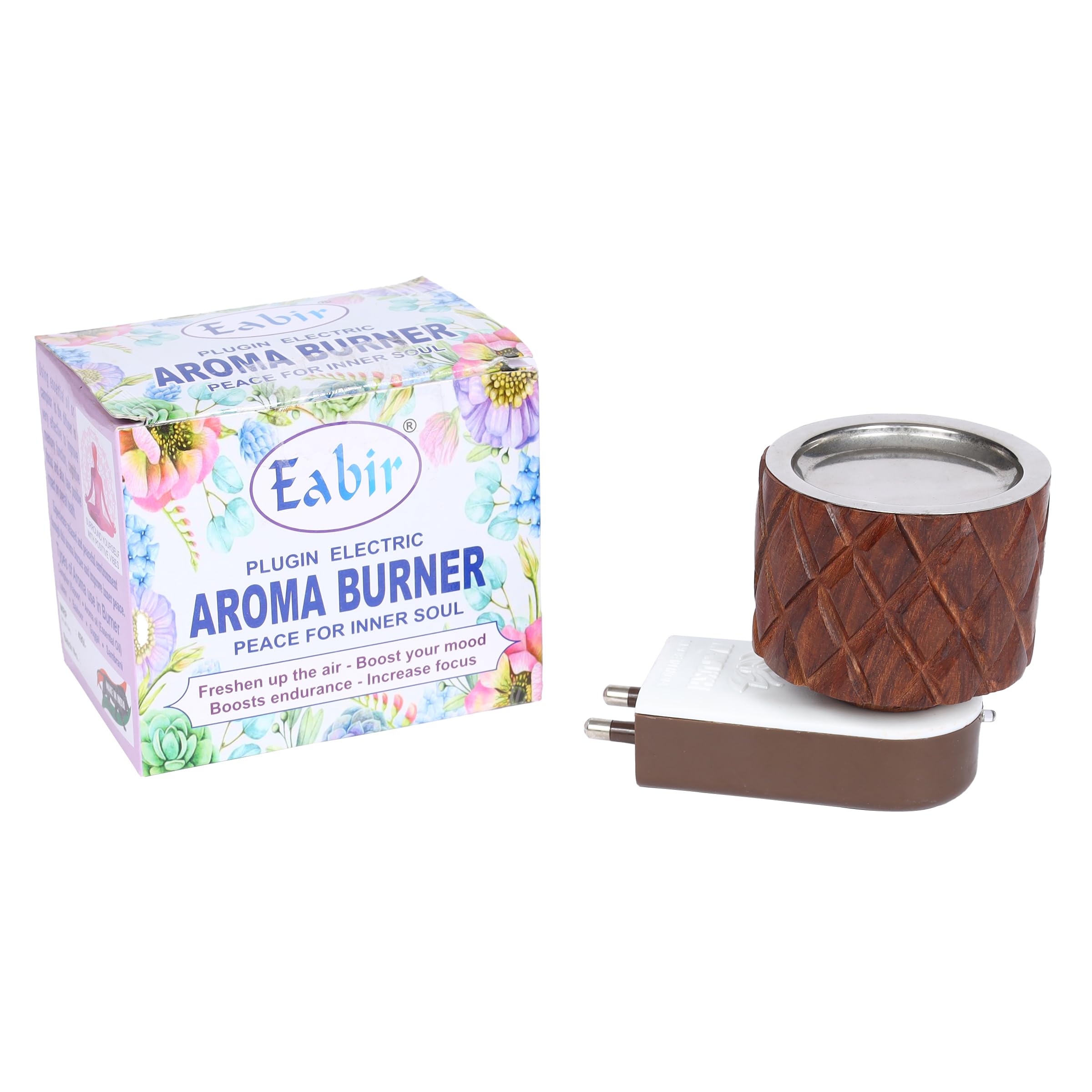 Eabir Wood Camphor Burner for Home | Kapoor Dani for Puja I Camphor Burner | Camphor Diffuser for Home Fragrance (Model 6), Brown