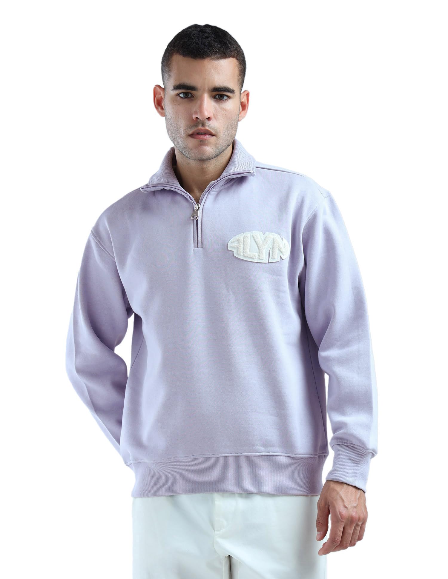 flying machine High Neck Solid Sweatshirt-picture-11