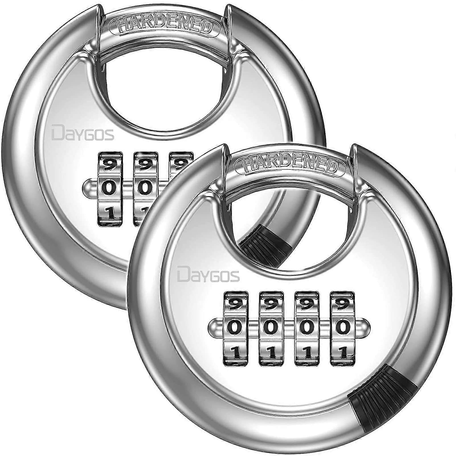 Joyhappst Image Color Heavy Duty Combination Padlock - Outdoor Stainless Steel Disc Combination Lock