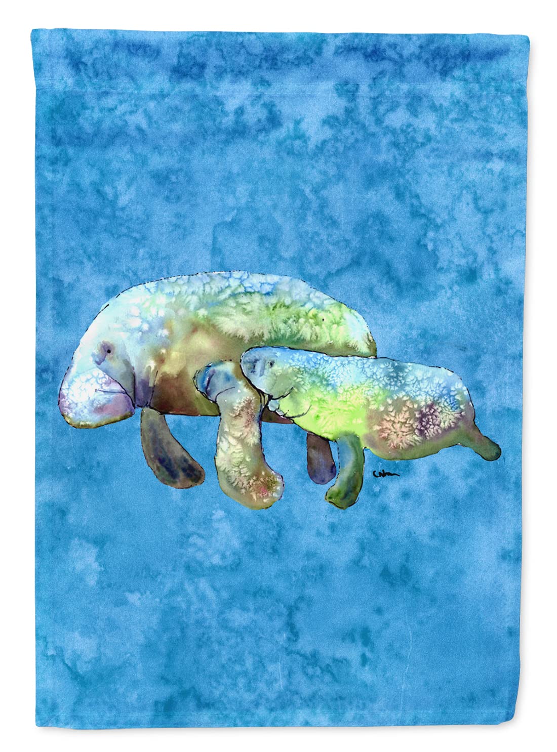 Lamantin drapeau sur toile grande taille multicolore tableau de décoration murale maison