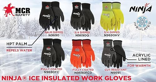 Miniatura 5 de Guantes Ninja Ice FC de Memphis Glove, con dorso de doble capa de nylon y completo revestimiento HPT, color negro, talla XL, N9690FCXL