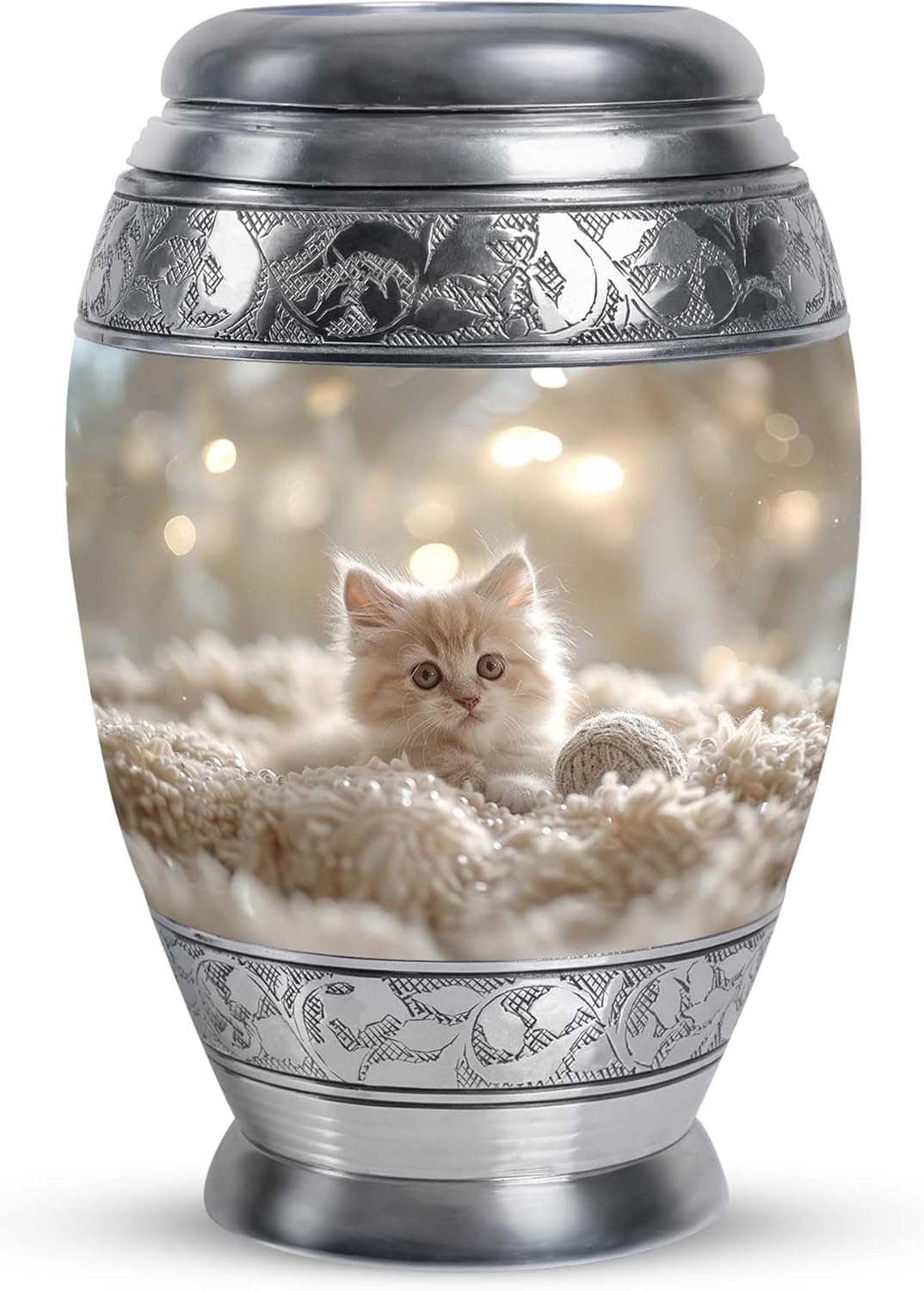 Cat Cremation Urn - 10 Inch - Large Urns for Human Ashes Adult Male Memorial - Memorial Urns for Human Ashes Adult Female with Cats - Kitten Urn for Burial