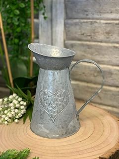 Metal Heart Jug Garden Ornament Indoor Outdoor Wedding Table Decorations Centerpiece Settings Country Farmhouse Kitchen De...