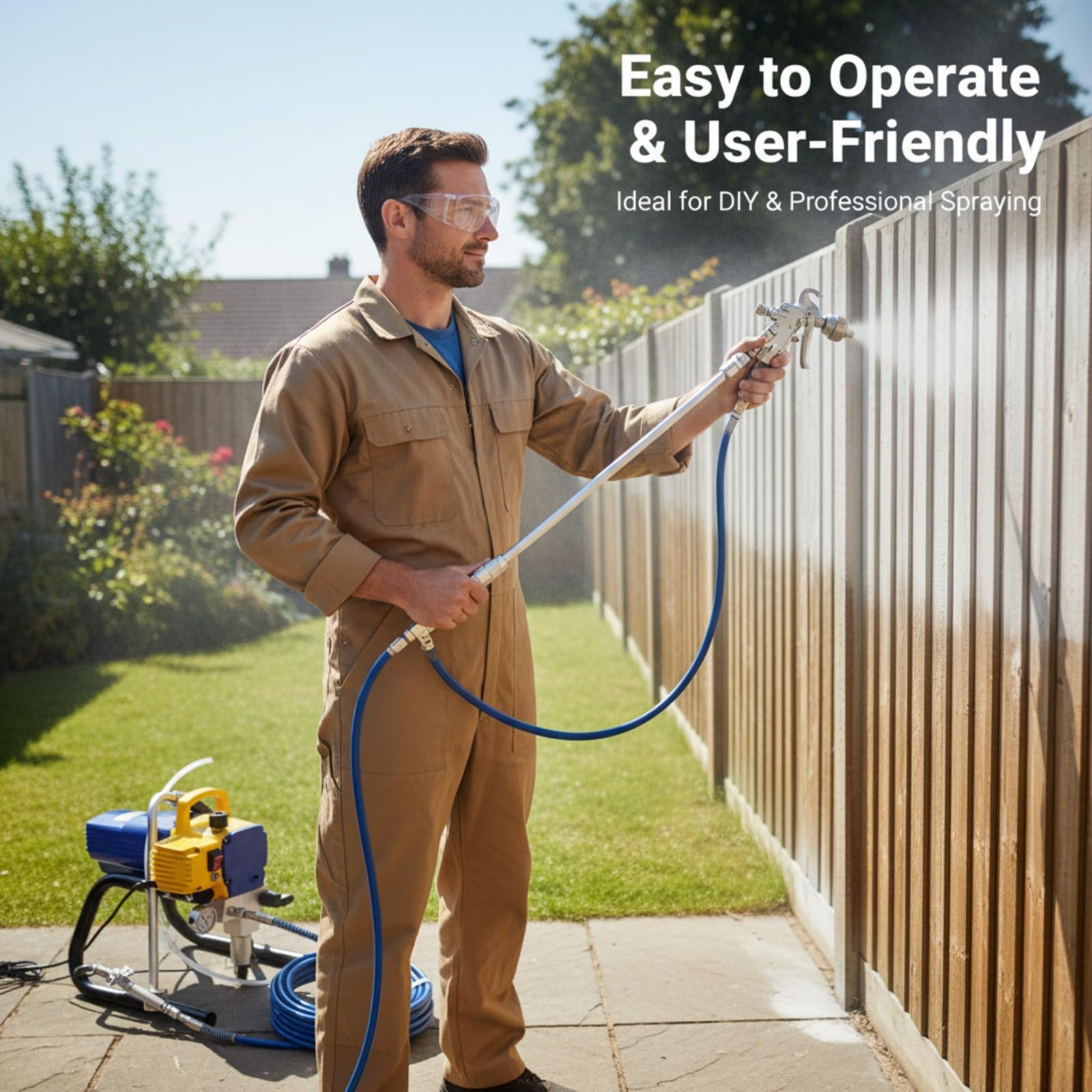 Spruzzatore per vernice Airless da 1800 W, spray per vernice da parete, protezione da surriscaldamento e funzione di auto-stop, capacità di estrazione di 1,8 l/min per edifici