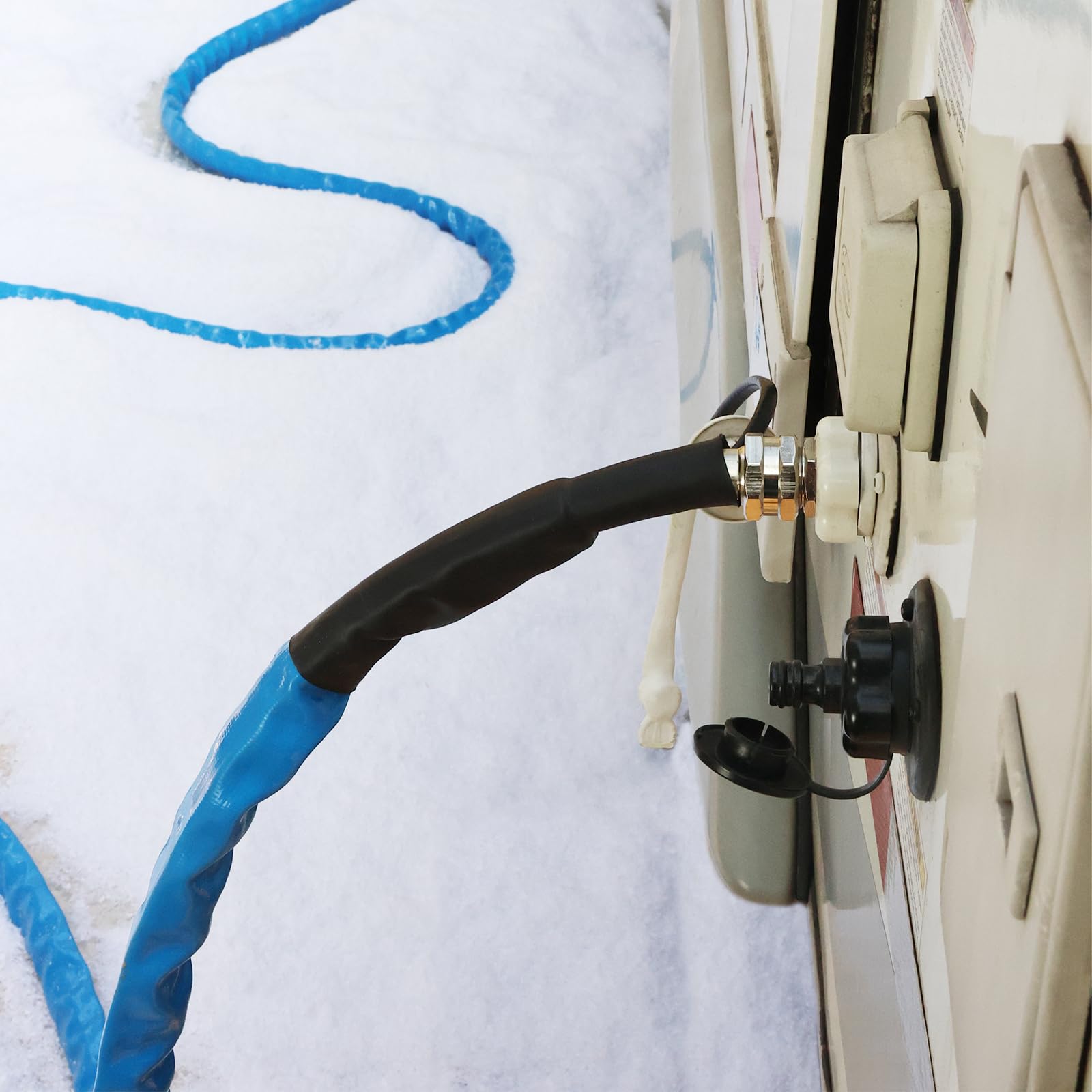RVMATE Tubo dell'acqua riscaldato per camper 30,5 m, antigelo riscaldato con termostato a risparmio energetico, per camper, casa, giardino, accessori per camper