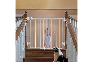 Babelio Auto Close Baby Gate for Stairs - 26&quot;-43&quot; with Walk Thru Door
