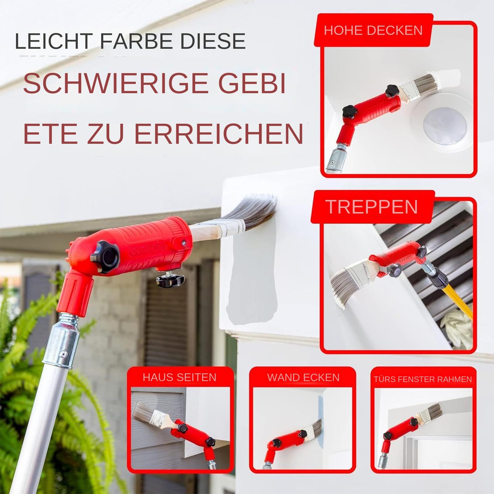 Malrollerset | Multifunktionale Malerrolle Mit Teleskopstange Und Pinsel | Renovierungsset Für Hausprojekte Dekorationen Decks Retuschen Schränke Decken Wände