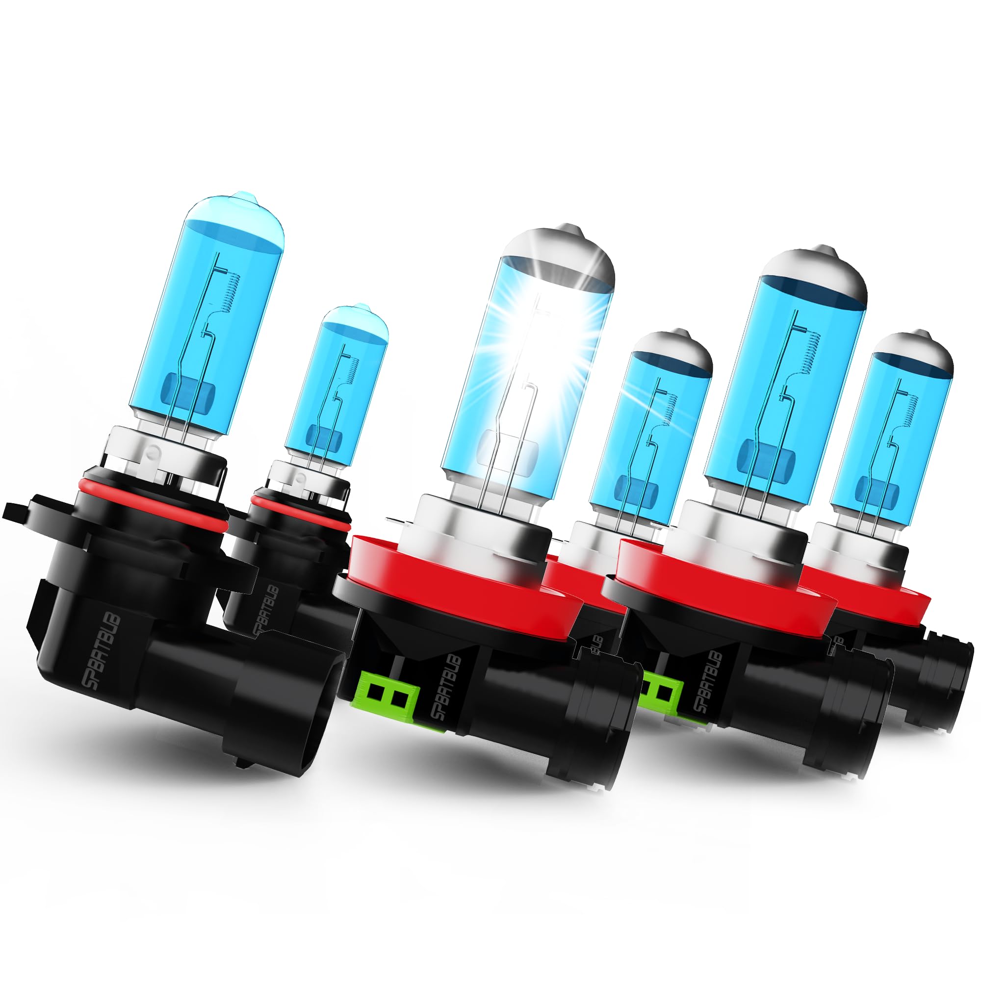 SPBRTBUB Compatible With Chrysler Pacifica 2017-2020 Halogen Headlight Bulbs,9005/HB3/H10 High Beam+ H11/H8/H9 Low Beam+ h11 Fog Lights Combo,Plug N