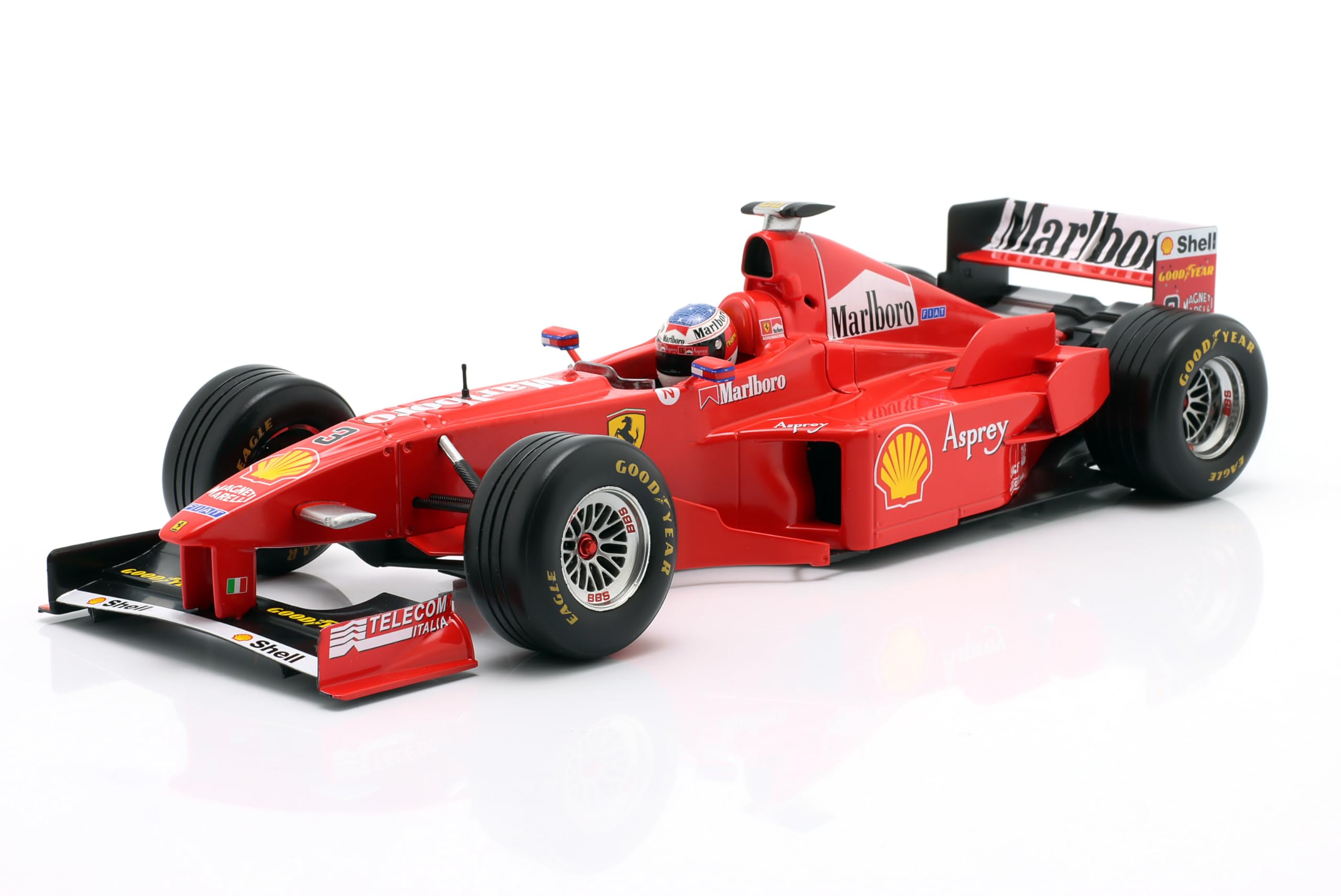 OPO 10 Miniaturauto, kompatibel mit dem Ferrari F300#3 von Herrn Schumacher, Gewinner des Formel-1-Rennens von Kanada 1998, Maßstab 1:18, IXO WERK83 18033001