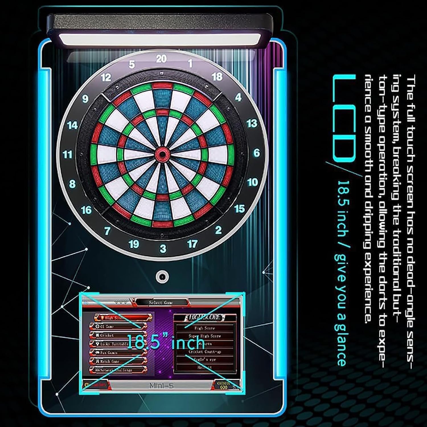 Electronic Dartboard, Electric Digital Dartboard with 24 Games