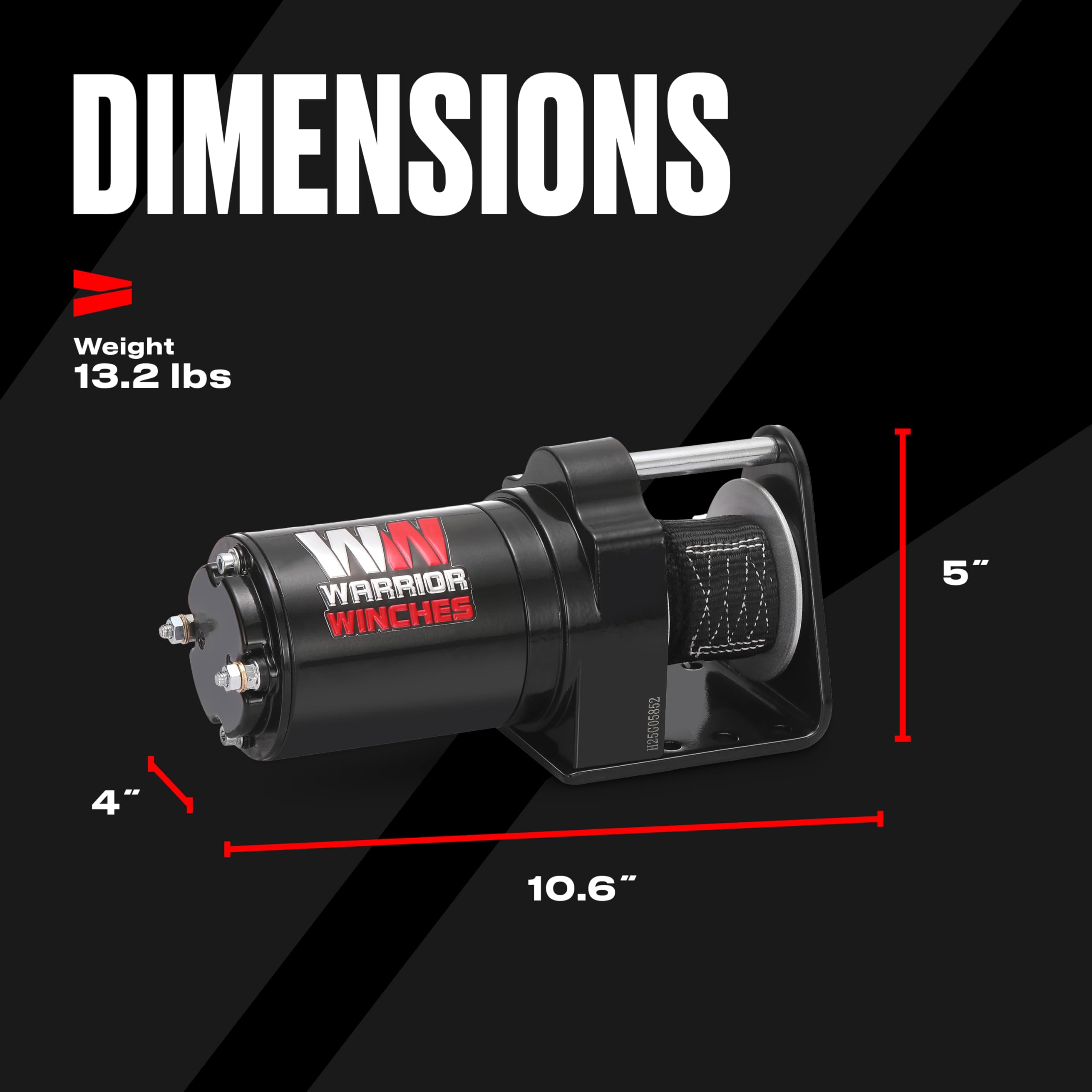 Warrior Winch: 600lb Electric Snow Plow Winch -3