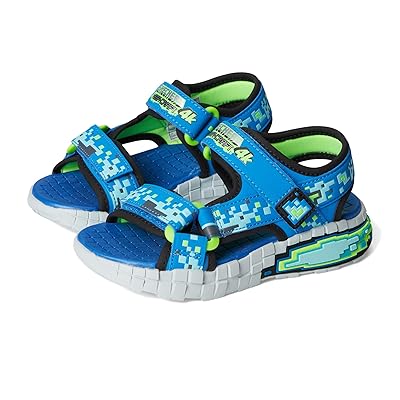 SKECHERS KIDS Mega Splash 4K 402161L (Little Kid/Big Kid) Boys Shoes Black/Blue/Lime