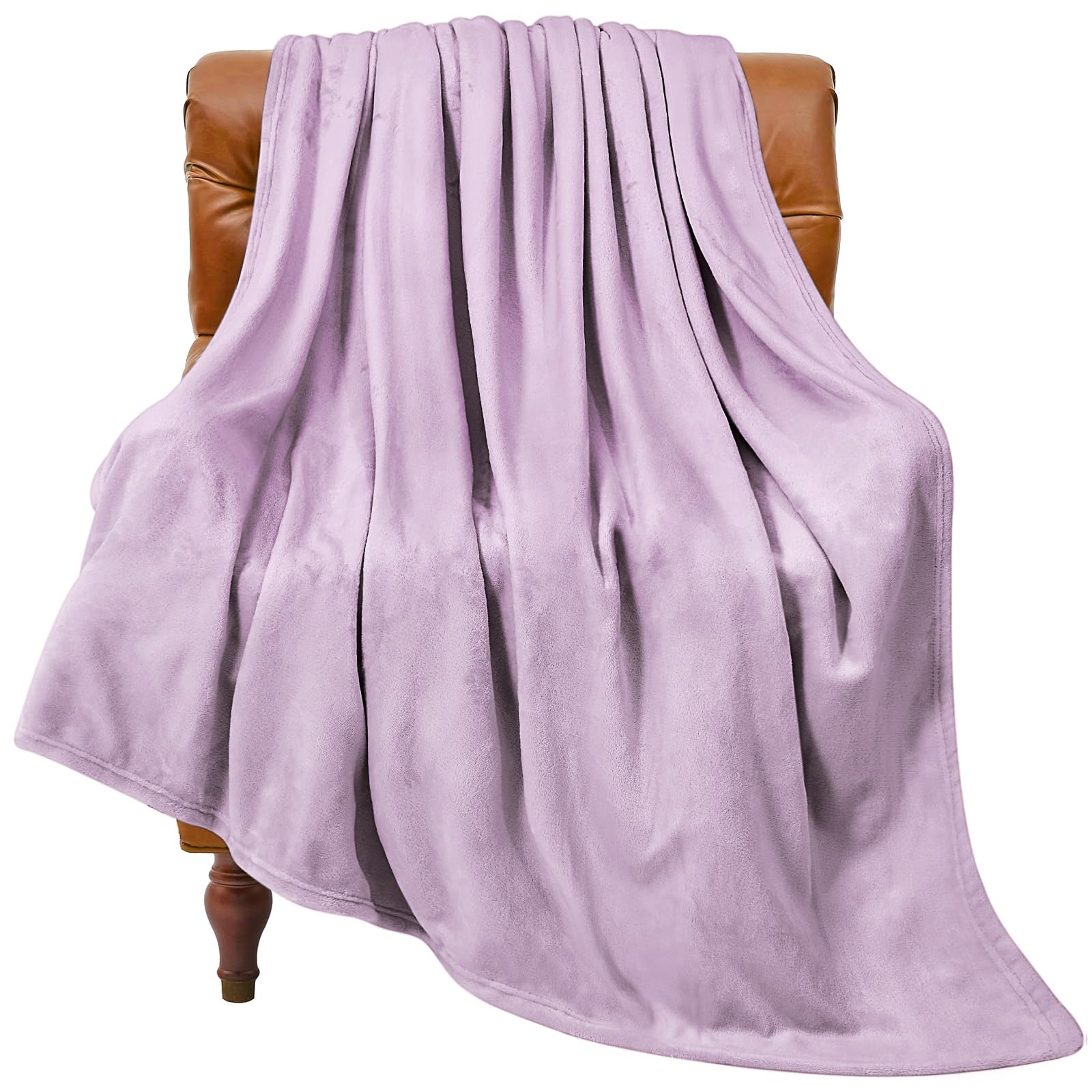 BEDELITE Fleece Blanket Soft Plush Twin Size Blanket Lilac 60"x80" | Ultra Soft Fleece, Plush Microfiber, Lightweight Warmth, All Season Comfort, Fade Resistant, Machine Washable, Couch Sofa Bed