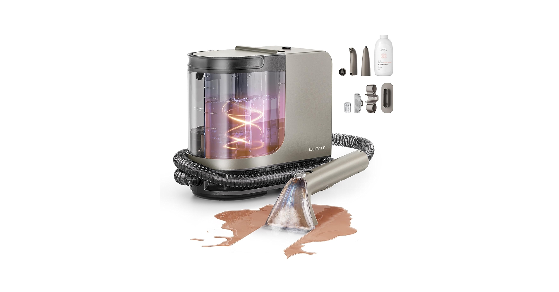 Amazon | 【100℃蒸気噴射×18000Pa超強吸引力×60℃加熱お湯】 uwant