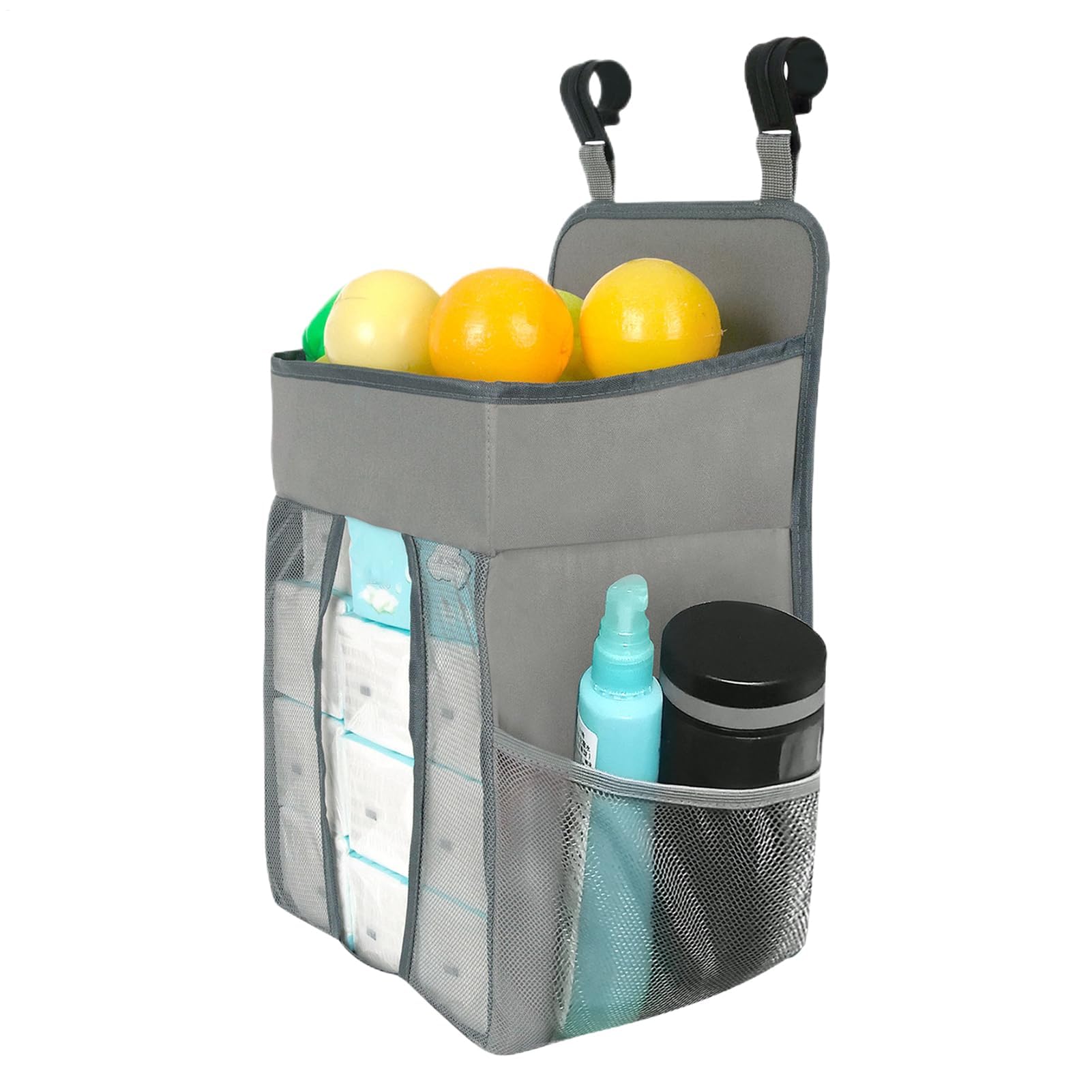 Cesta de pañales, organizador portátil de pañales, cesta de bebé que ahorra espacio, apilador de pañales colgante para guardería, hogar y viajes, ideal para padres