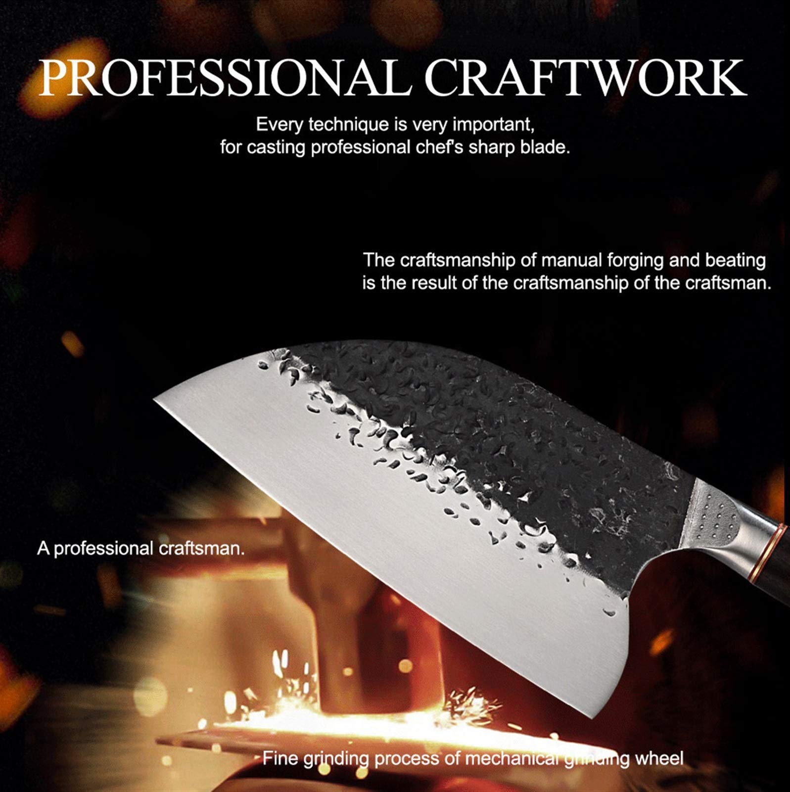 Cuchillo de corte de cocina 8 '' pulgada Acero inoxidable Hecho a mano CLEAVER CLEAVER CHILLER CUCHILLO CUERZA DE CUERZA DE PESCADOR DE PESCADOR CORTADOR CORTER