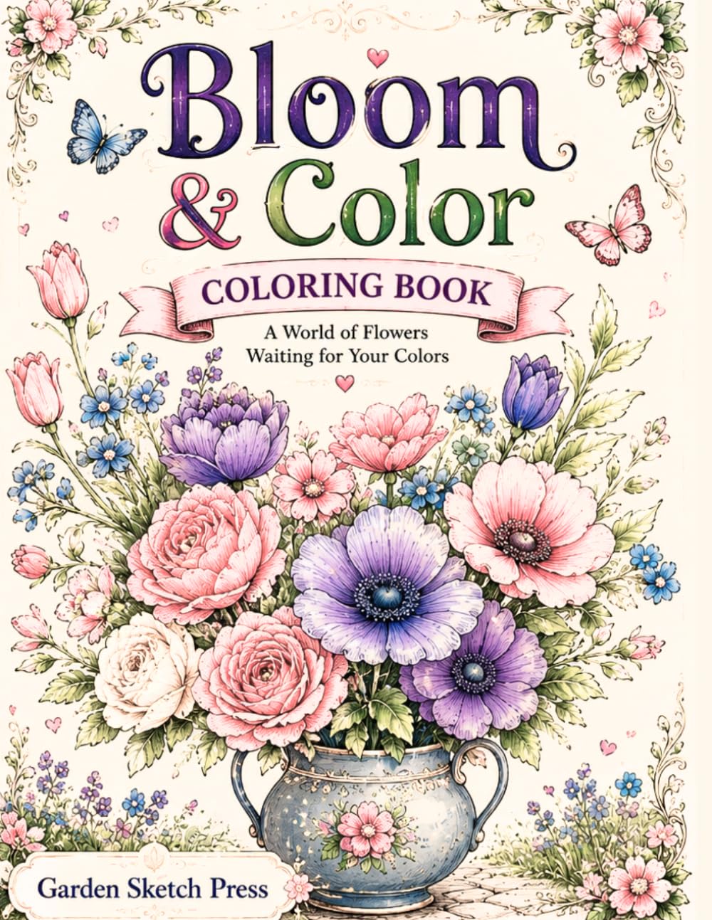 Bloom & Color: 50 Beautiful Floral Designs for Relaxation and Creativity