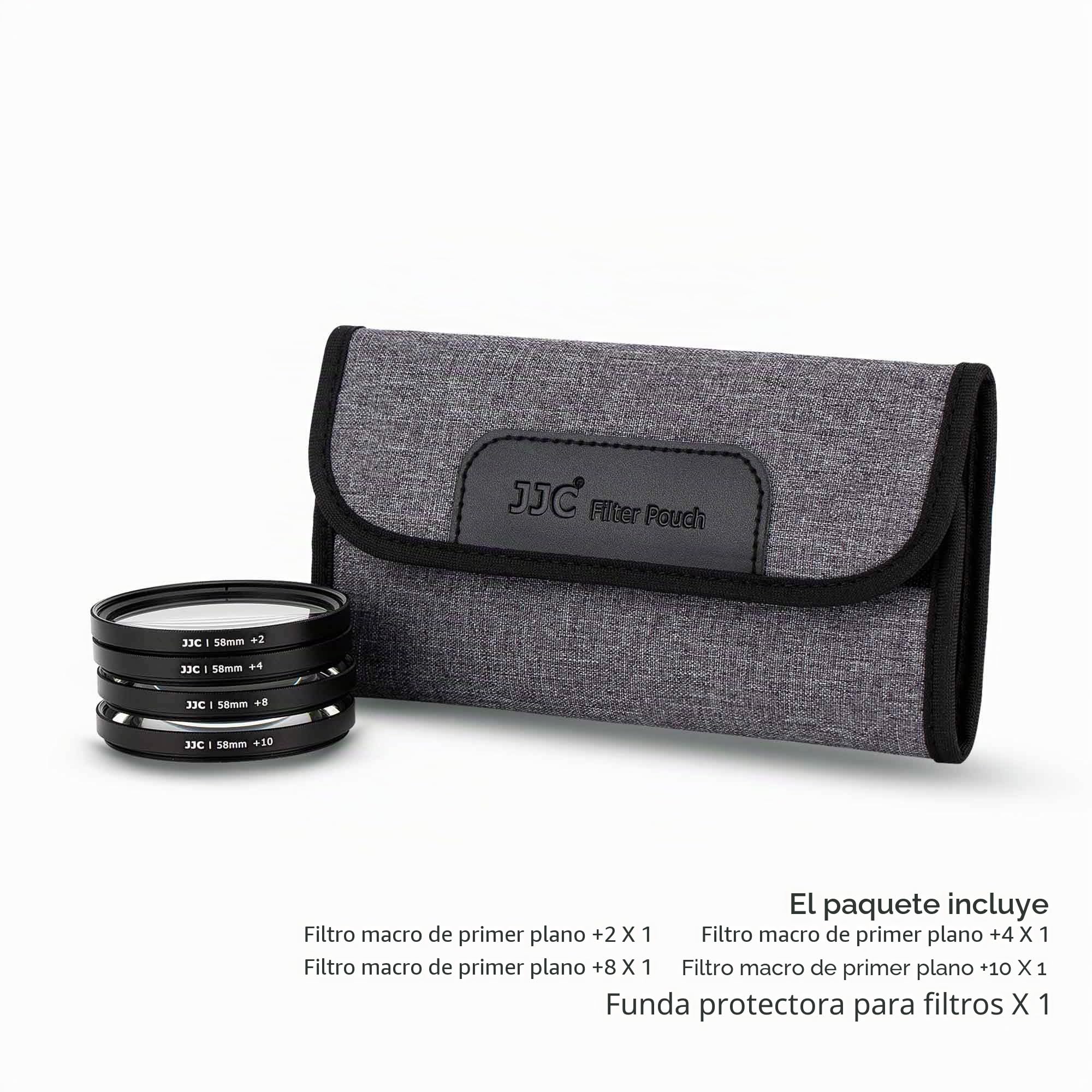 Kit de Filtro Macro para Primeros Planos JJC de 77 mm (+2, +4, +8, +10) con Bolsa de Filtro para Sony A6600 A6500 A6400 A7C + Sony FE 24-105 mm f / 4 y Otra cámara con Lente de Rosca de 77 mm