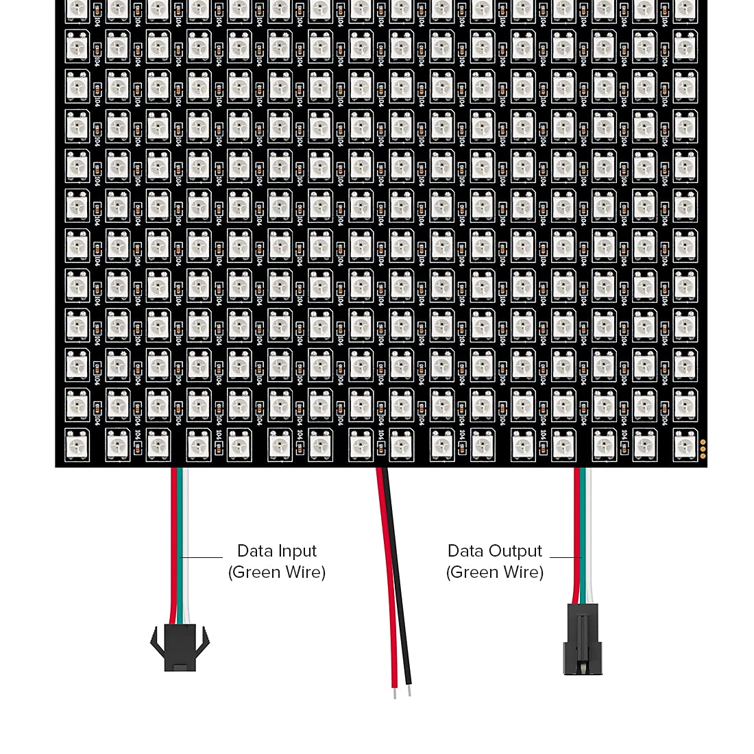 SEZO LED Matrix WS2812B RGB 5050SMD  Digital Flexible Individually Addressable Screen for Arduino LED Programmed Screen Image Full Color Lighting DC5V: 16x16 256 Pixels