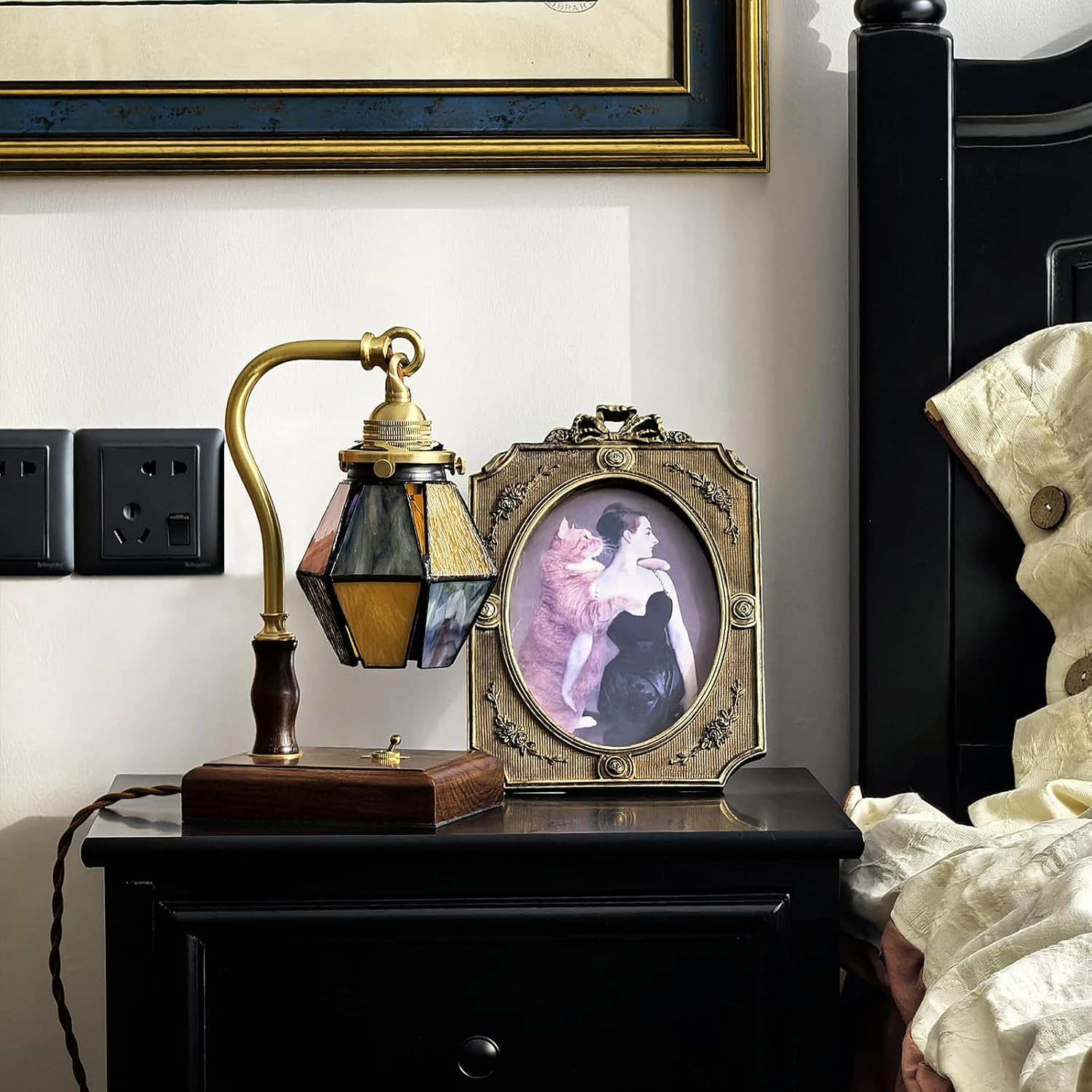 ステンドグラス　ランプ　卓上　シェード　インテリア Amazon.co.jp : ペンダント照明 (E26x1電球) 幅12インチ