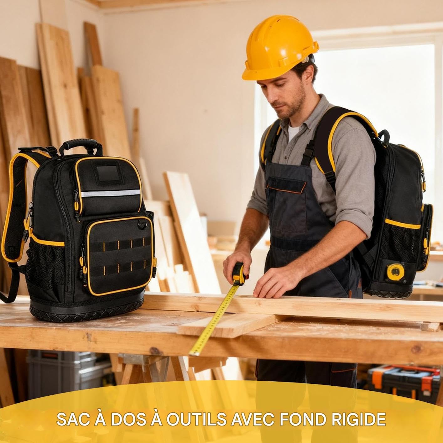Sac À Dos Outils Résistant Organisateur De Rangement À Rigide