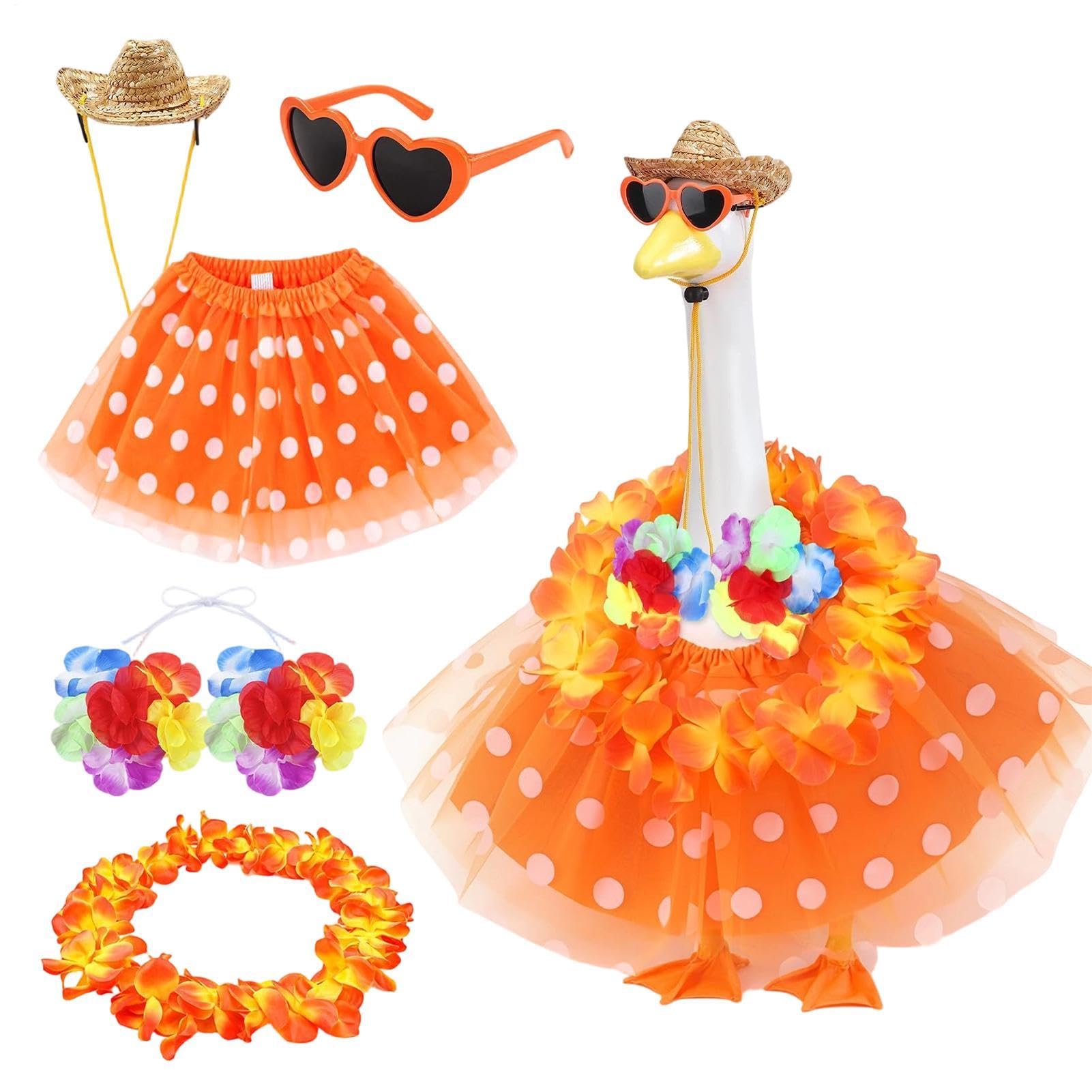 Décoration de porche extérieure avec le costume d'oie hawaïen