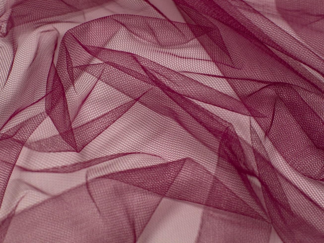 Minerva Wine Dress Net Fabric - Per Metre