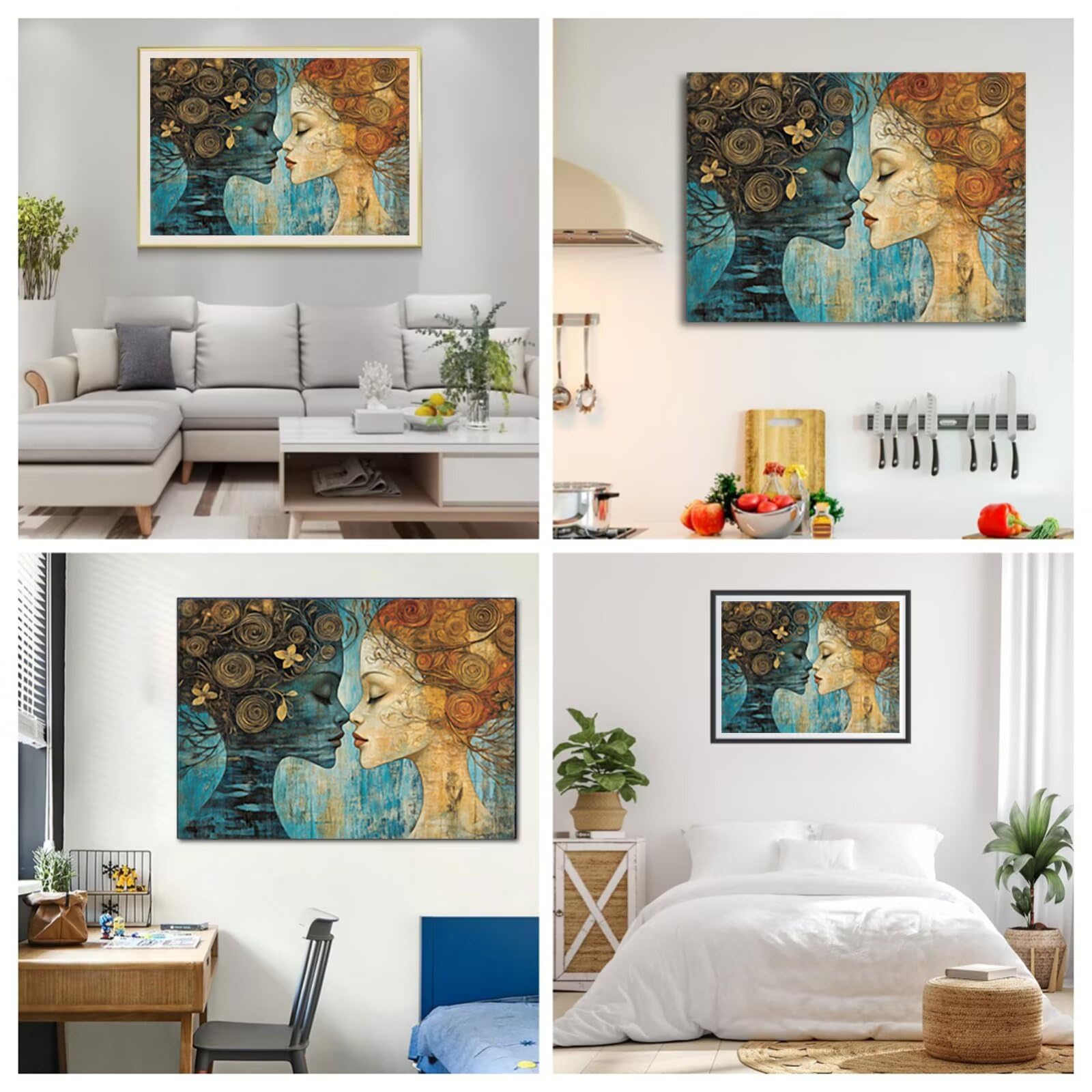Malen nach Zahlen Kinder ab 7 Jahre, Abstrakt Malen nach Zahlen Erwachsene Frau Muster, Paint by Numbers 90x120cm Leinwand mit 3 Pinseln und Acrylfarbe für Wanddeko Wohnzimmer, Geschenke, Cod1-84