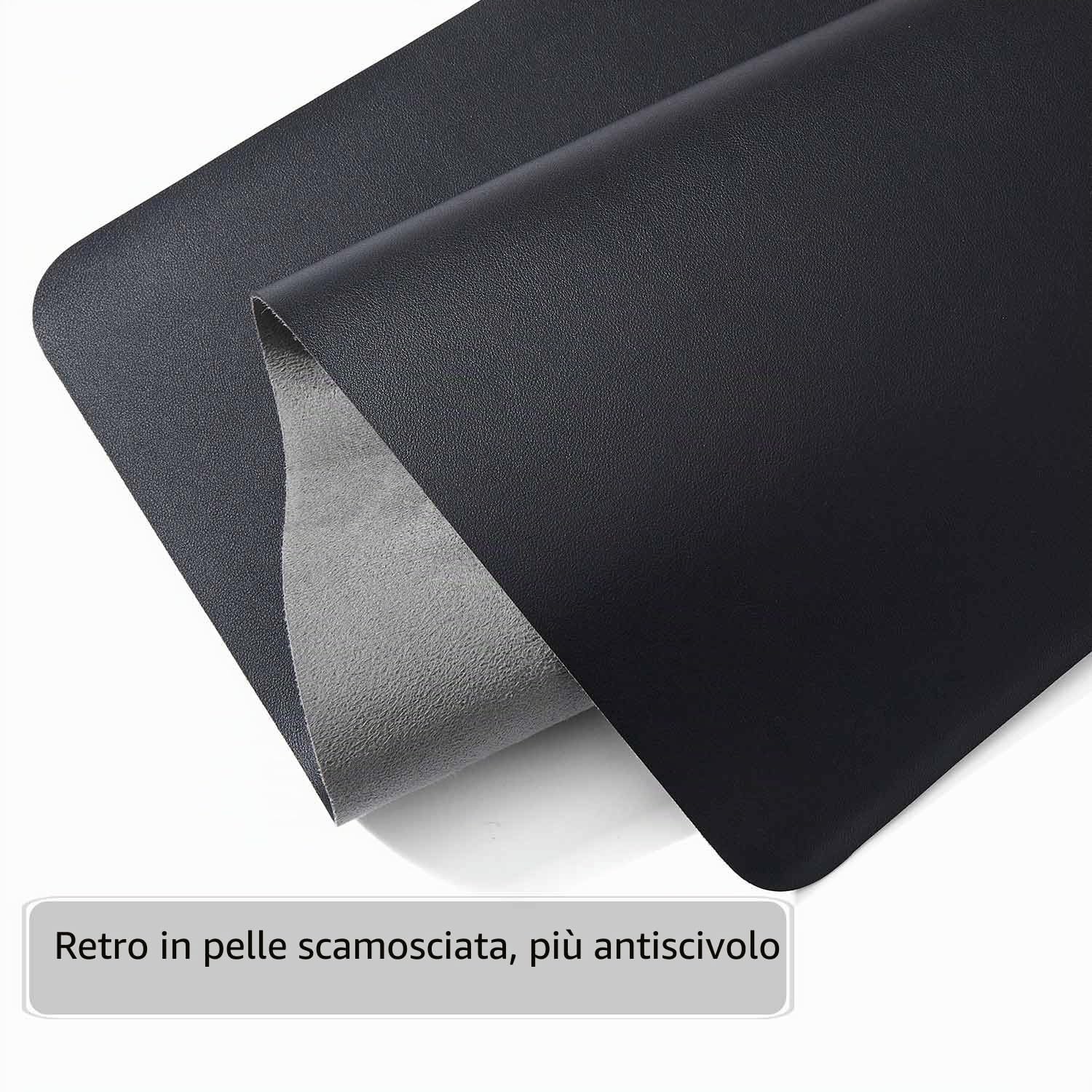 Sottomano da Ufficio Tappetino da Tavolo Pelle PU Impermeabile Antiscivolo 90 x 43 cm
