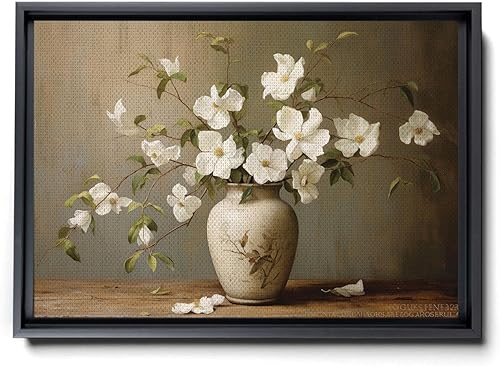 Rustic Charm, Modern Farmhouse Floral Wall Art for Vintage-Inspired Home Decor