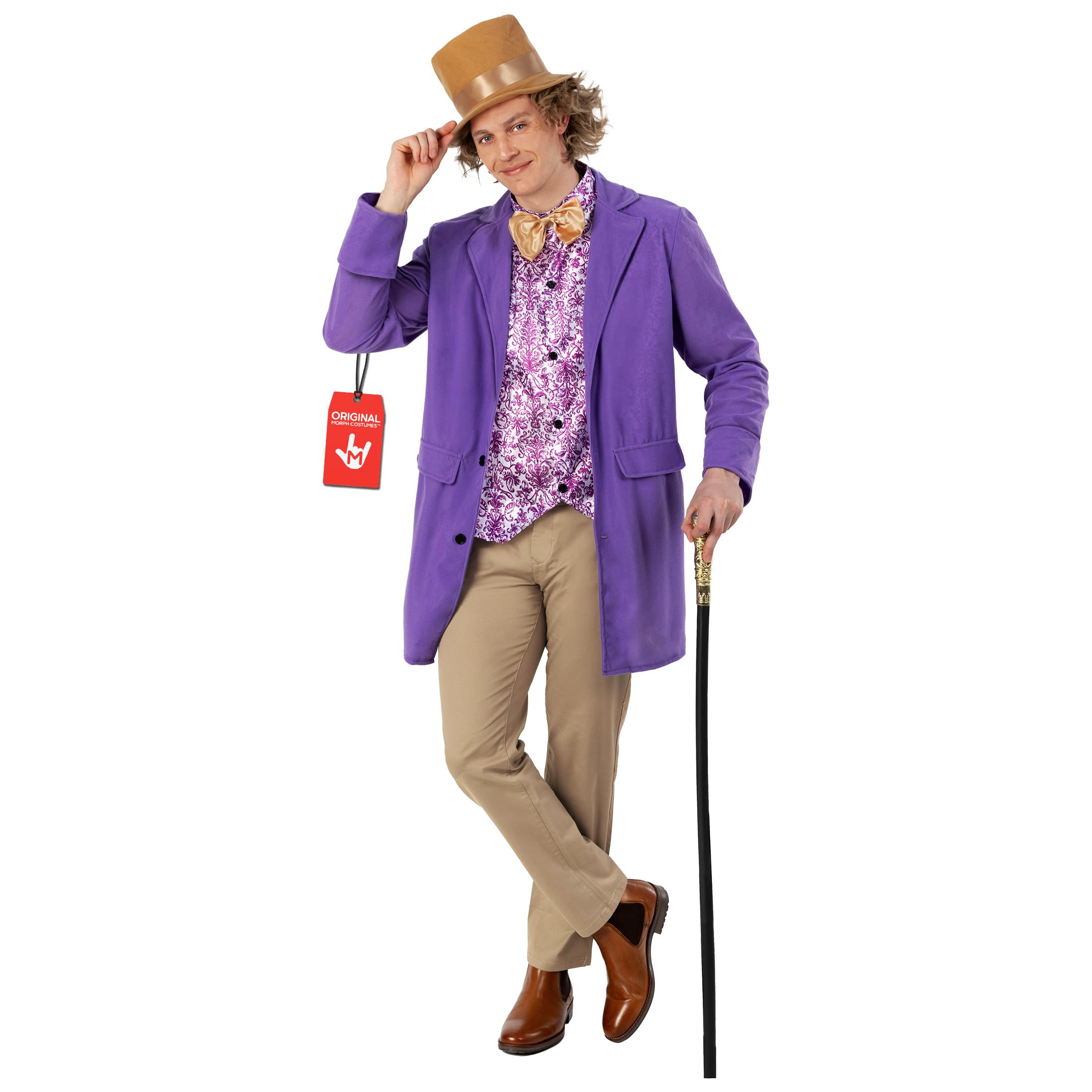 Fun Shack Chocolate Factory Costume for Men - Adult Willy Wonka Book Day Outfit - Fun Dress Up for Parties, Medium